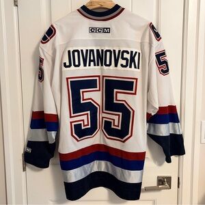Authentic CCM Vancouver Canucks Ed Jovanovski West Coast Express Jersey Size XXL